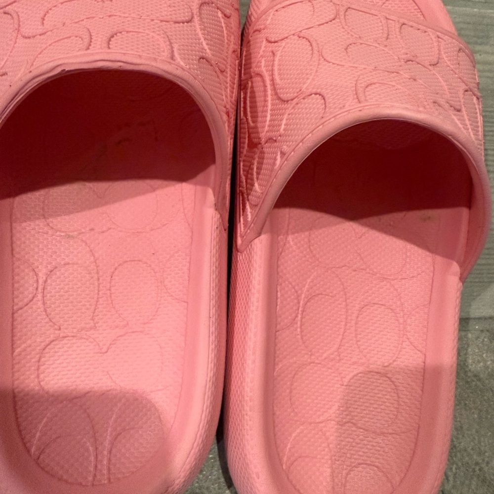 Coach Pink Slide Sandals